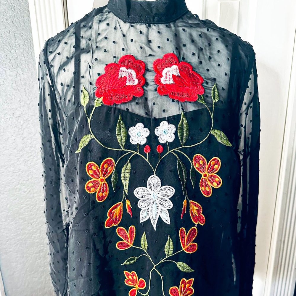NWT Embroidered Blouse